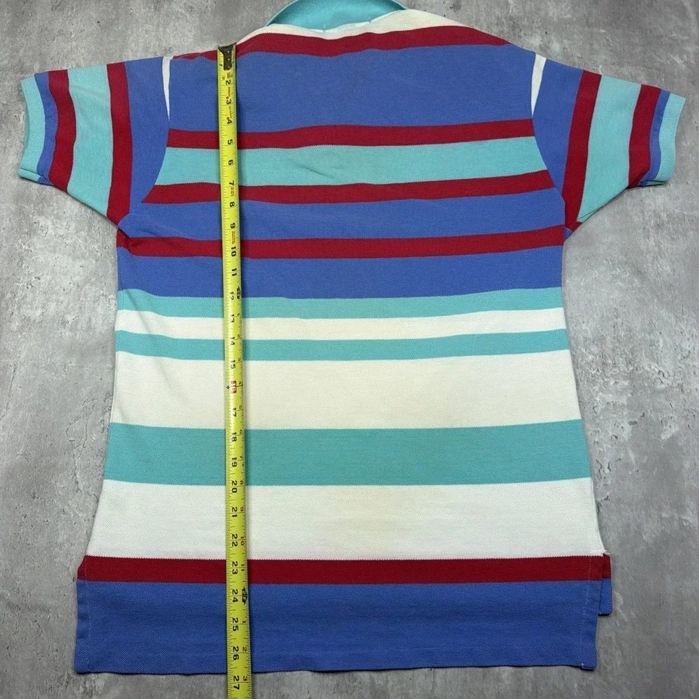 Vintage Polo By Ralph Lauren Multicolor Block Striped Polo Mens M Pony Y2K